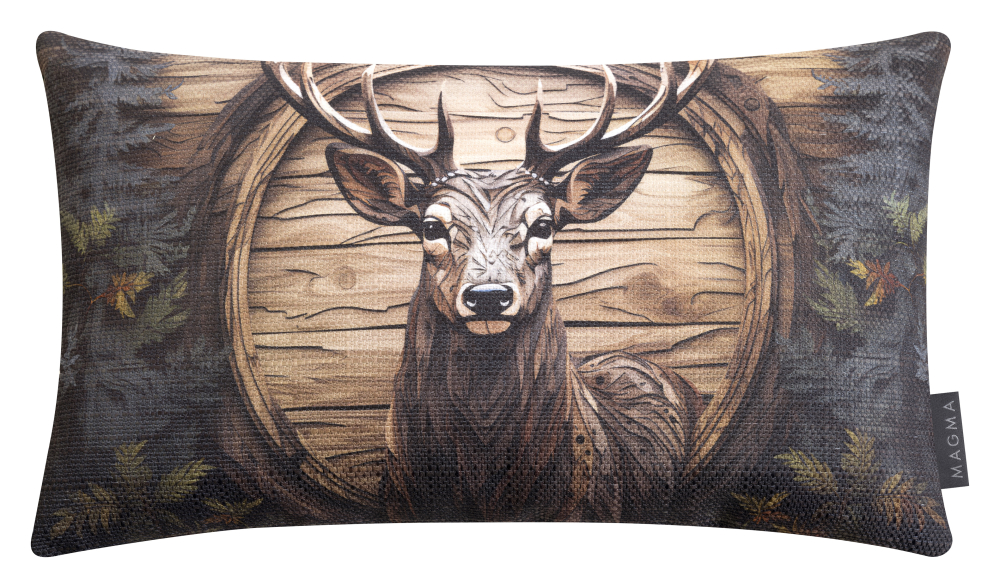 Magma Kissenhülle Foresta 'Hirsch' 30 x 50 cm Braun